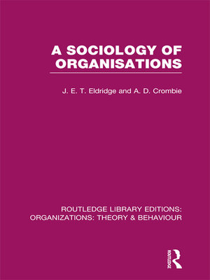 cover image of A Sociology of Organisations (RLE